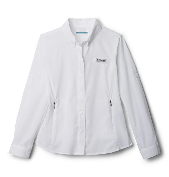 Columbia PFG Tamiami Shirts White For Girls NZ87419 New Zealand
